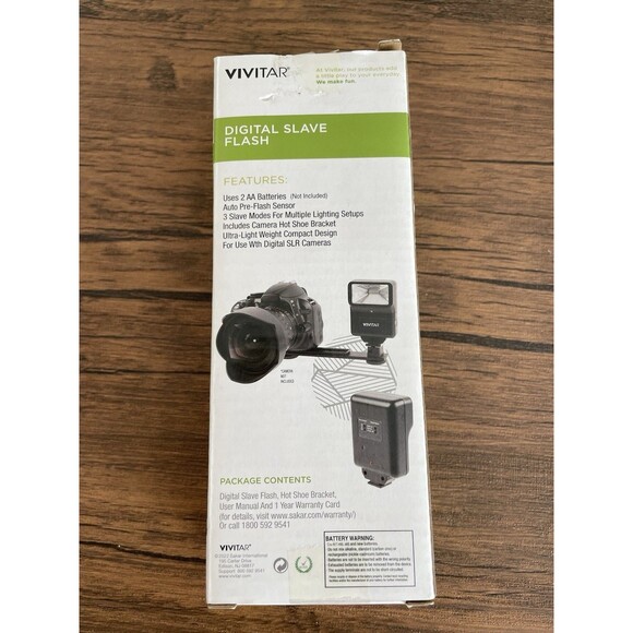Digital Slave Flash By Vivitar For Digital Camera - Picture 2 of 2